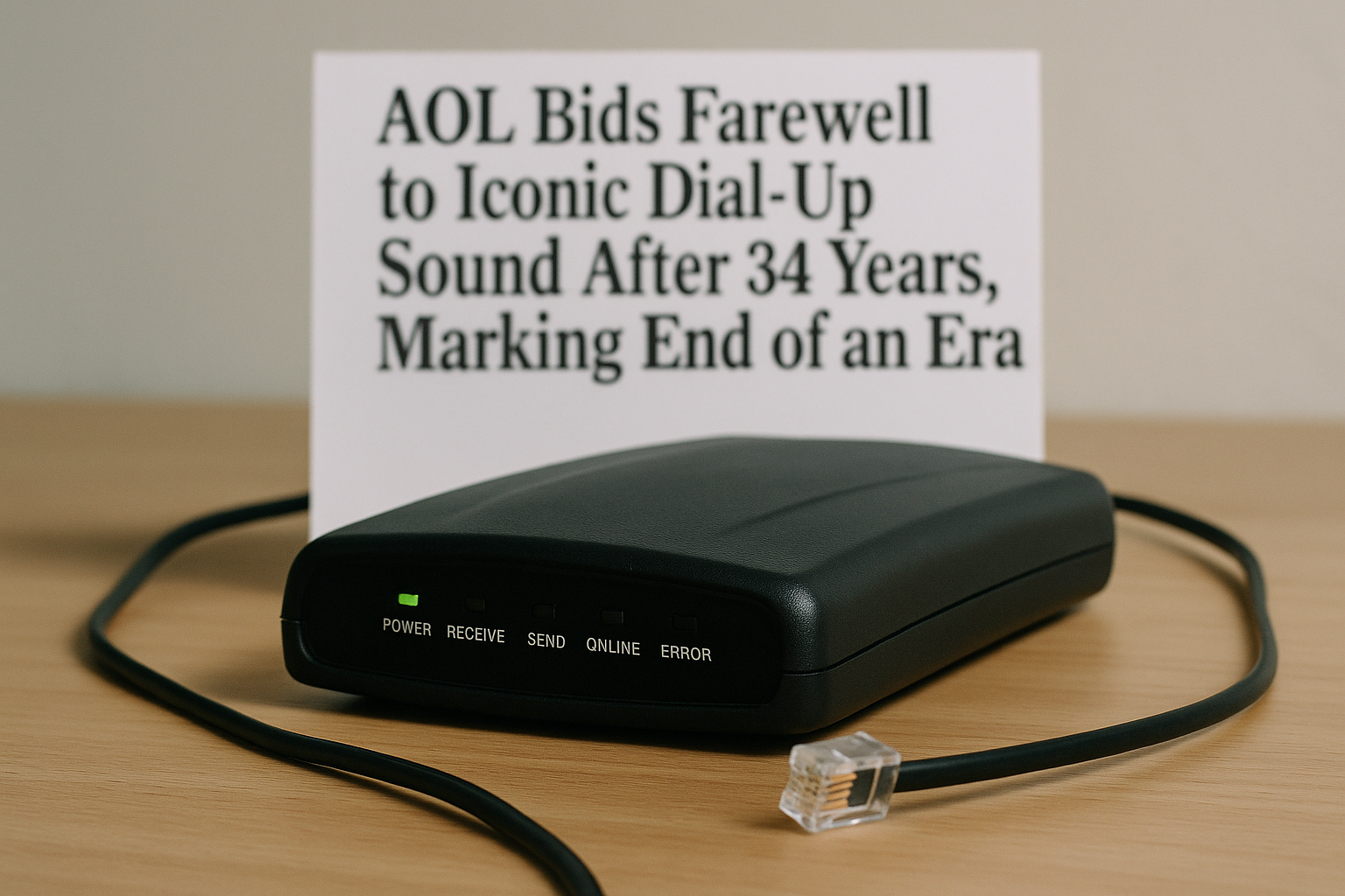 News photo for: AOL Bids Farewell to Iconic Dial-Up Sound After 34 Years, Marking End of an Era